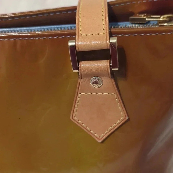 Authentic Louis Vuitton Vernis Houston Shoulder Bag Brown M91005 LV 8307J - Picture 6 of 11